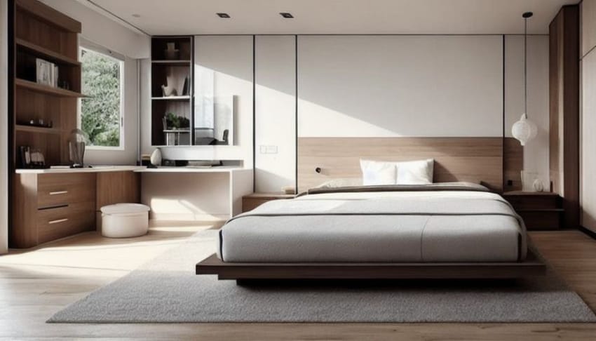 小型空間極簡臥室設計靈感