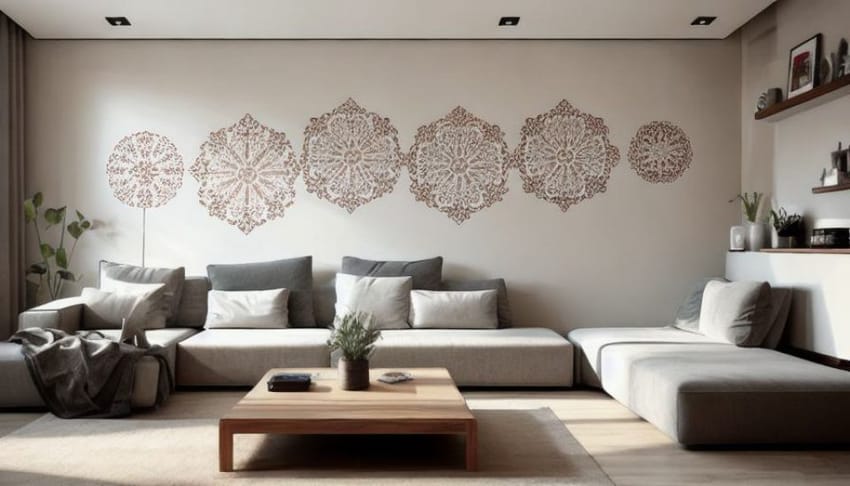 客廳牆壁快速改造的5種模板設計