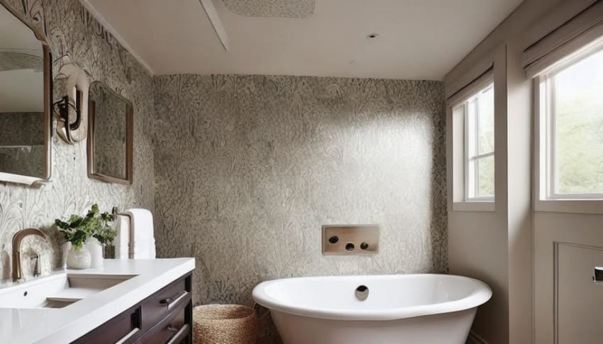 為您的浴室帶來溫馨愛意的壁紙設計點子