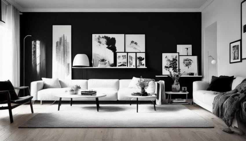 黑白客廳設計靈感 – 五個迷人的室內設計點子