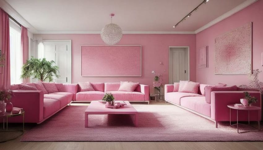 粉色客厅设计创意:11个令人惊叹的粉色装潢灵感